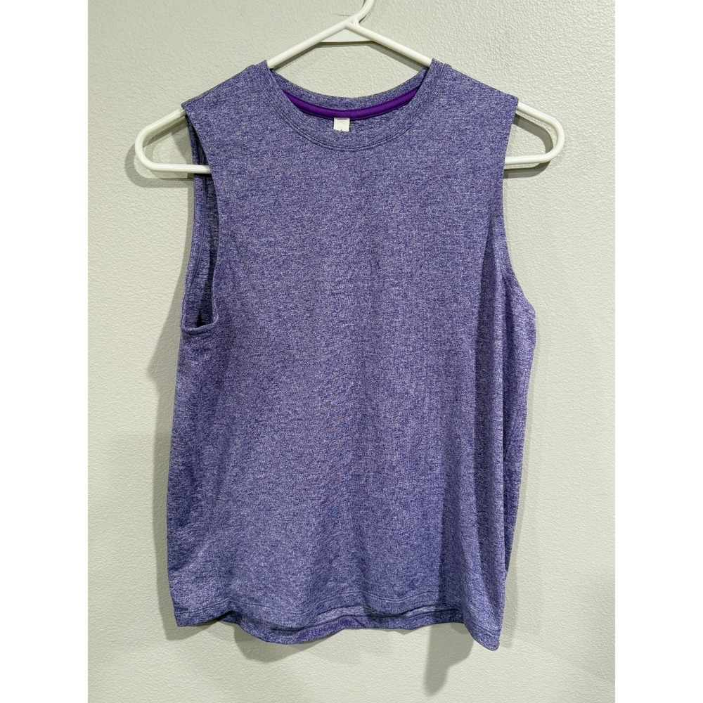 Lululemon Athletica Tank Top Womens 6 Purple Heathered Nylon Round-Neck Pullover